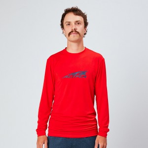 Altra EVERYDAY PERFORMANCE LONG SLEEVE T-Shirt Herren Rot | Schweiz AL7389T49