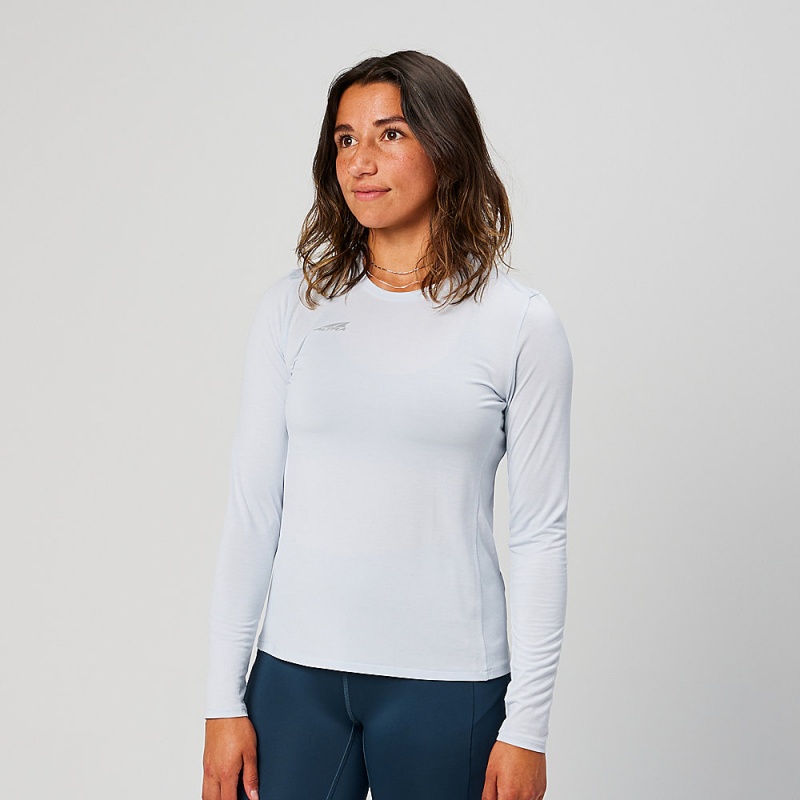 Altra CORE LONG SLEEVE T-Shirt Damen Hellblau | Schweiz AL3480Q08