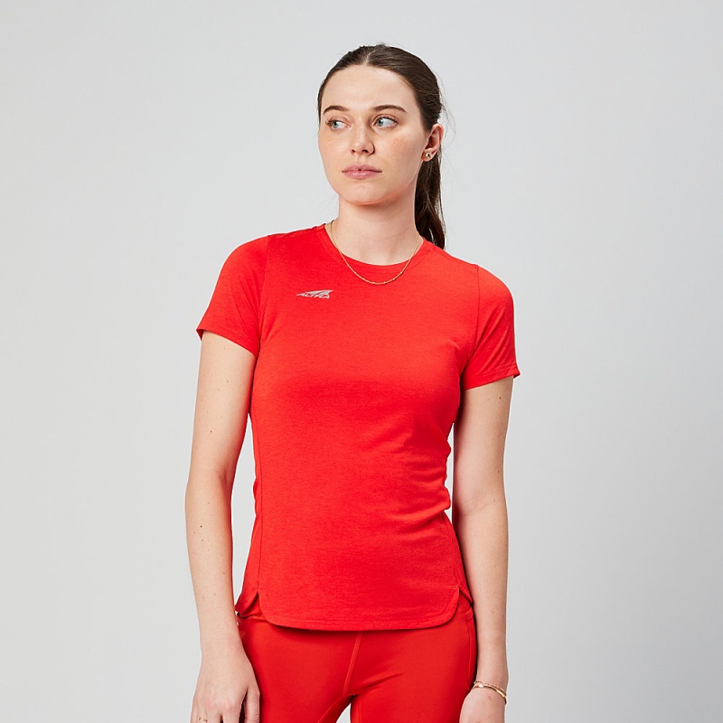 Altra CORE SHORT SLEEVE TEE T-Shirt Damen Rot | Schweiz AL6025K21