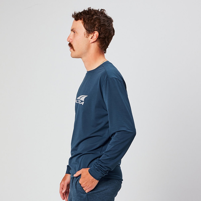 Altra EVERYDAY PERFORMANCE LONG SLEEVE T-Shirt Herren Navy | Schweiz AL8920U47