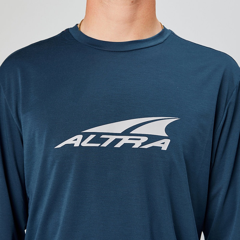 Altra EVERYDAY PERFORMANCE LONG SLEEVE T-Shirt Herren Navy | Schweiz AL8920U47