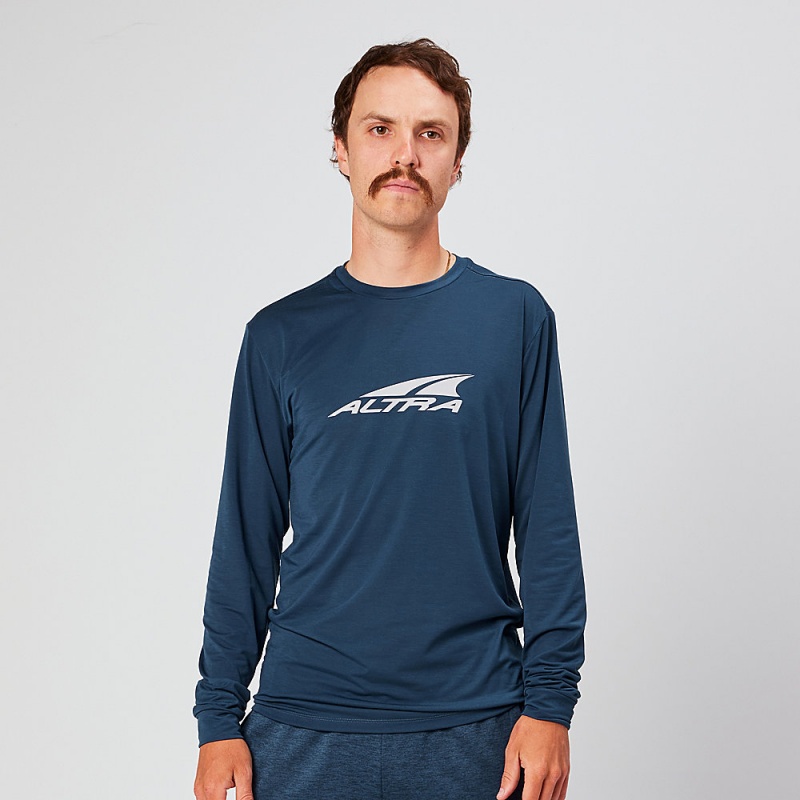 Altra EVERYDAY PERFORMANCE LONG SLEEVE T-Shirt Herren Navy | Schweiz AL8920U47