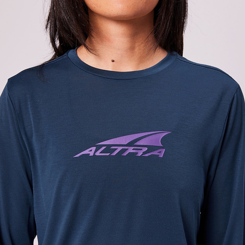 Altra EVERYDAY PERFORMANCE LONG SLEEVE T-Shirt Damen Navy | Schweiz AL0219N23