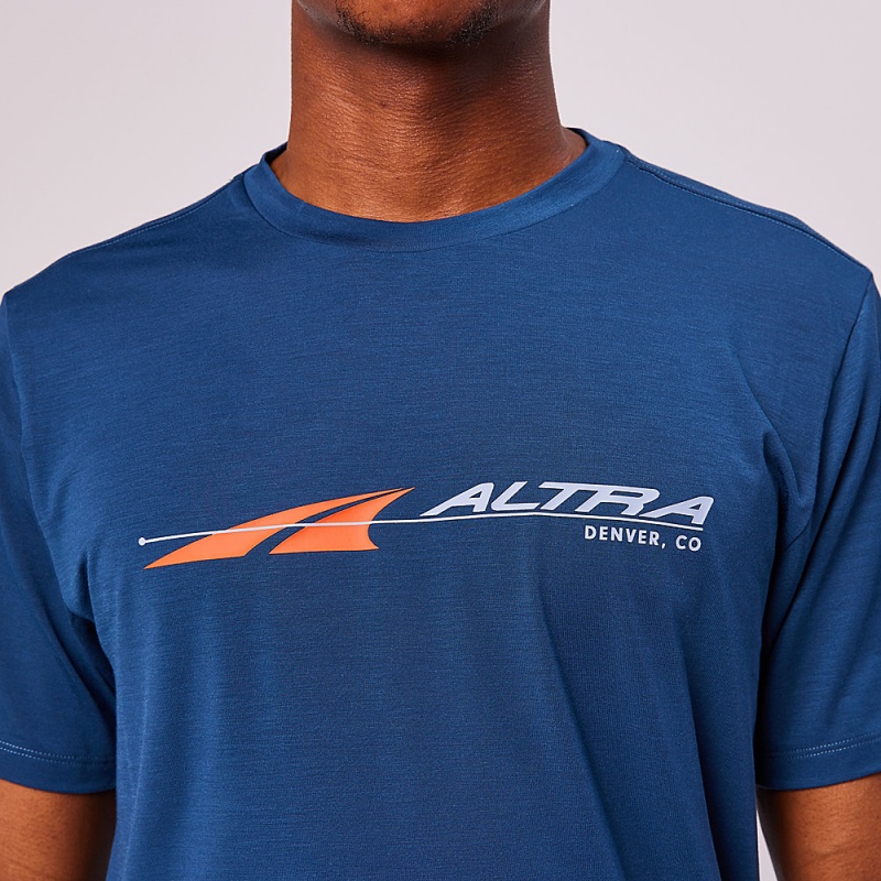 Altra EVERYDAY PERFORMANCE SHORT SLEEVE T-Shirt Herren Navy | Schweiz AL5123D25