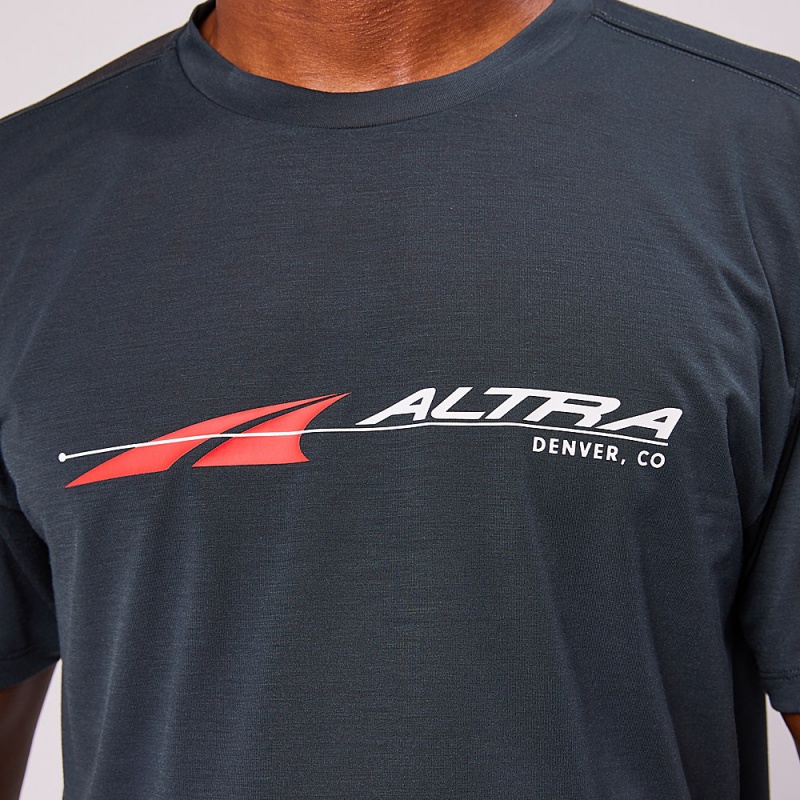 Altra EVERYDAY PERFORMANCE SHORT SLEEVE T-Shirt Herren Schwarz | Schweiz AL0649F95