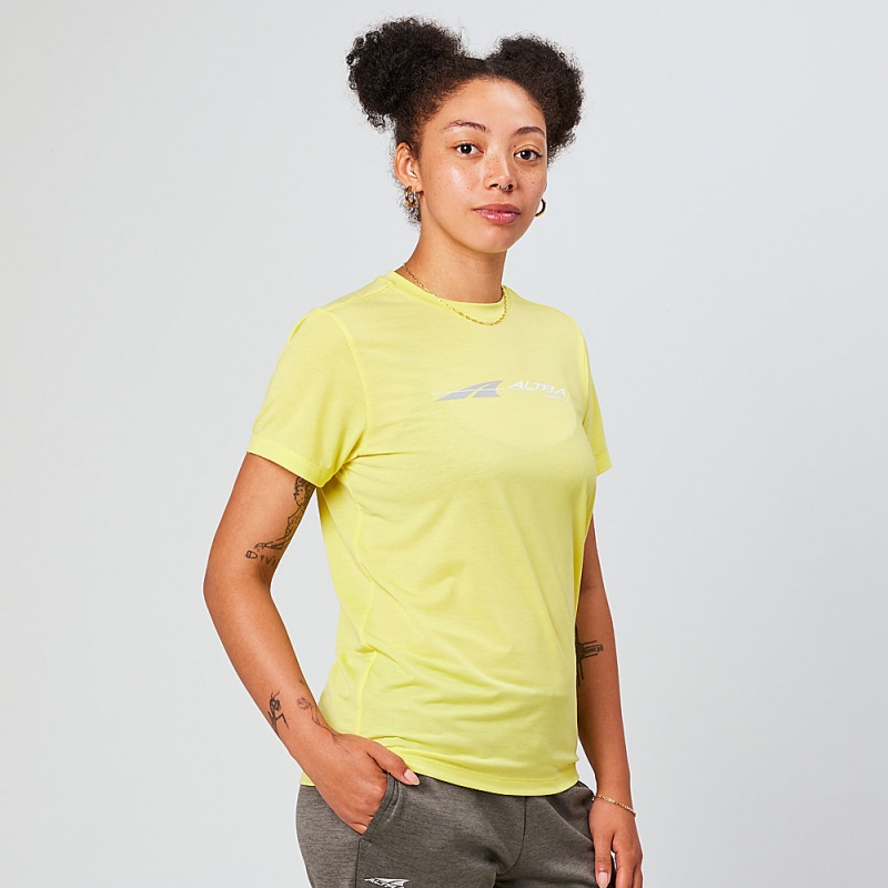 Altra EVERYDAY PERFORMANCE SHORT SLEEVE T-Shirt Damen Gelb | Schweiz AL5824X03