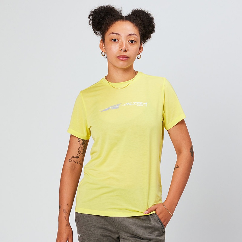 Altra EVERYDAY PERFORMANCE SHORT SLEEVE T-Shirt Damen Gelb | Schweiz AL5824X03