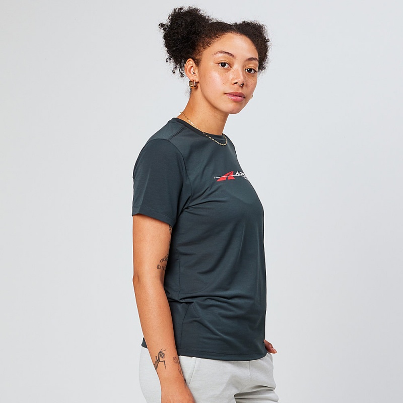 Altra EVERYDAY PERFORMANCE SHORT SLEEVE T-Shirt Damen Schwarz | Schweiz AL7468V74