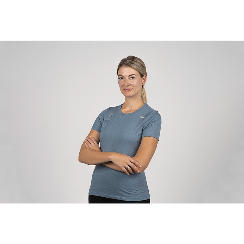 Altra LEGEND SHORT SLEEVE T-Shirt Damen Blau | Schweiz AL7034Y75