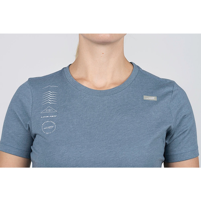 Altra LEGEND SHORT SLEEVE T-Shirt Damen Blau | Schweiz AL7034Y75