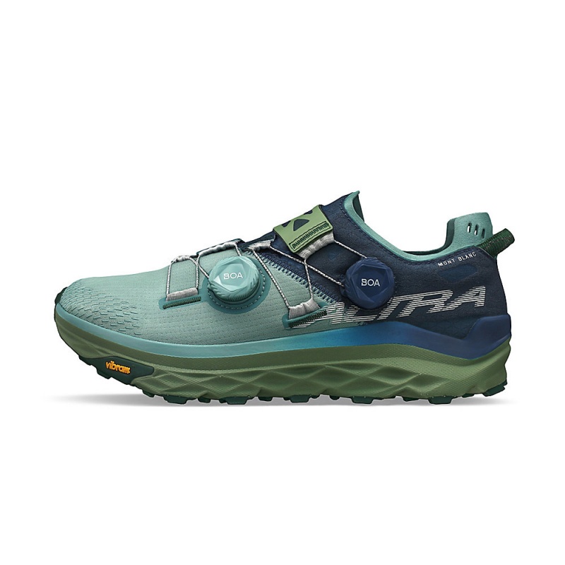 Altra MONT BLANC BOA Trailrunning Schuhe Herren Blau Grün | Schweiz AL7840P13