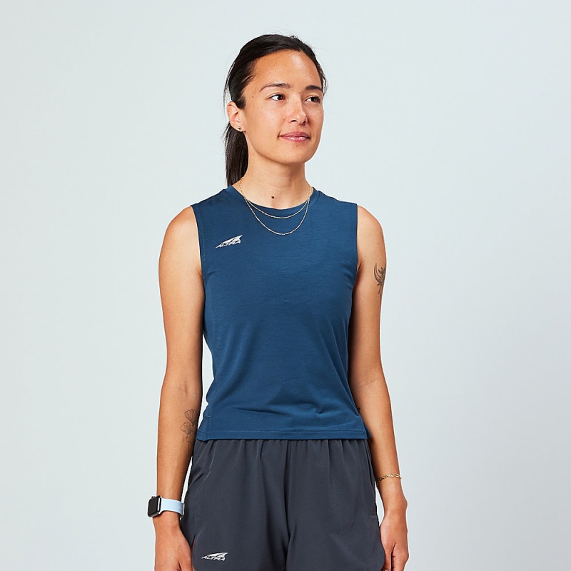 Altra TRAIL Tanktop Damen Navy | Schweiz AL7136K51