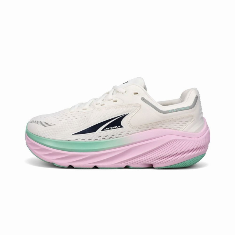 Altra VIA OLYMPUS Laufschuhe Damen Weiß Rosa | Schweiz AL0176U25